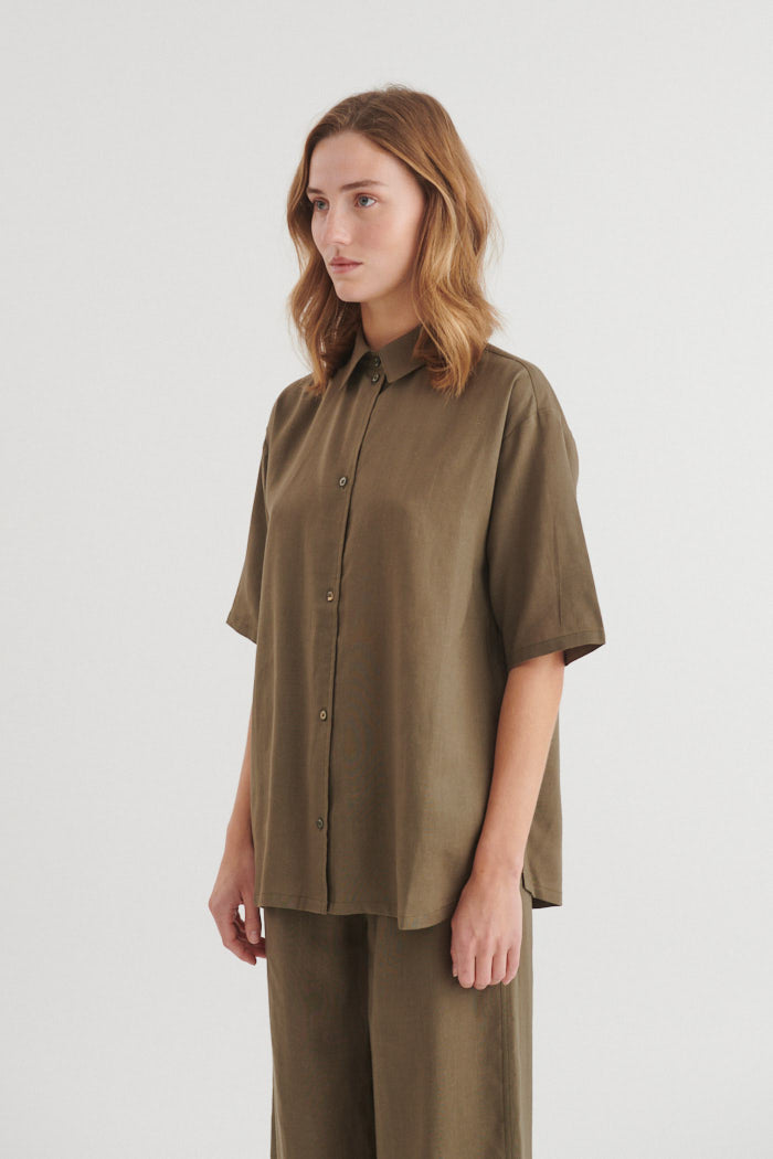 Basic Apparel Carina Oversized Shirt Skjorter 889 Sea turtle
